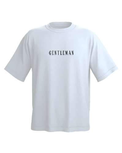 GENTLEMAN White Oversize T-Shirt For Men